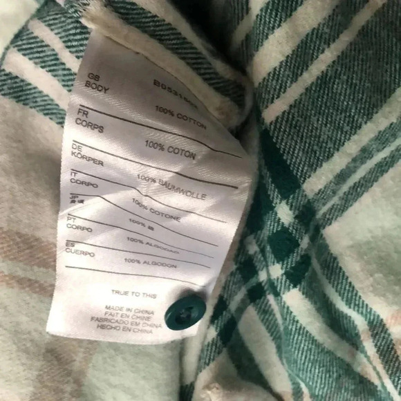 VOLCOM | Green and pink plaid button down shirt - Picture 7 of 9